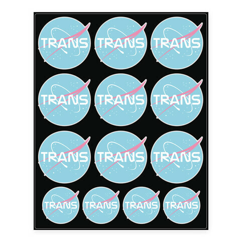 Trans Nasa Stickers and Decal Sheet