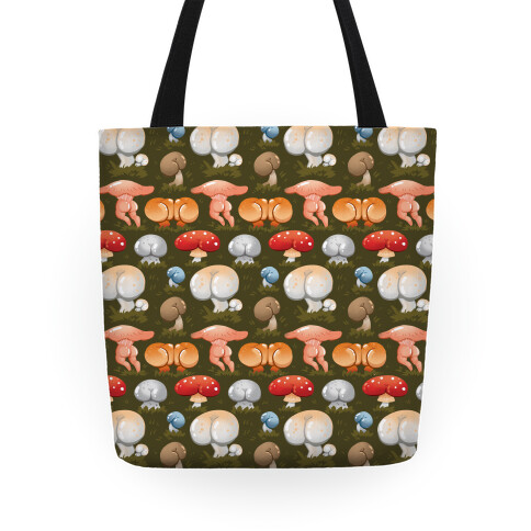 Butt Mushroom Pattern Tote