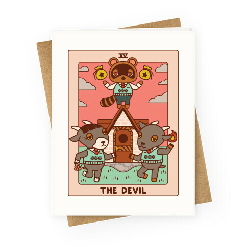 The Devil Tom Nook Greeting Card