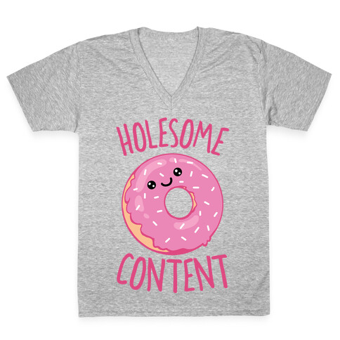 Holesome Content V-Neck Tee Shirt