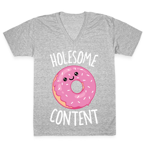 Holesome Content V-Neck Tee Shirt