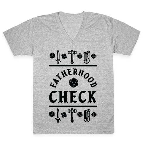 Fatherhood Check V-Neck Tee Shirt