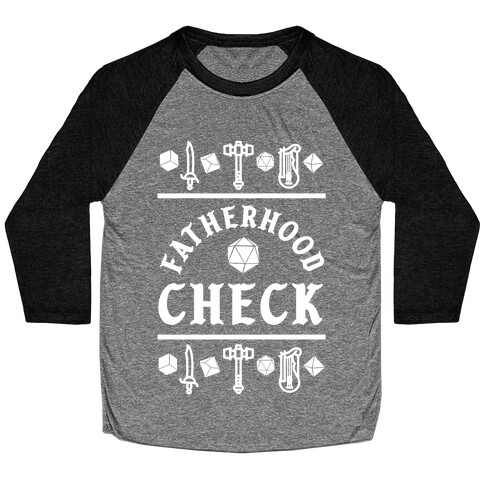 Fatherhood Check Baseball Tee