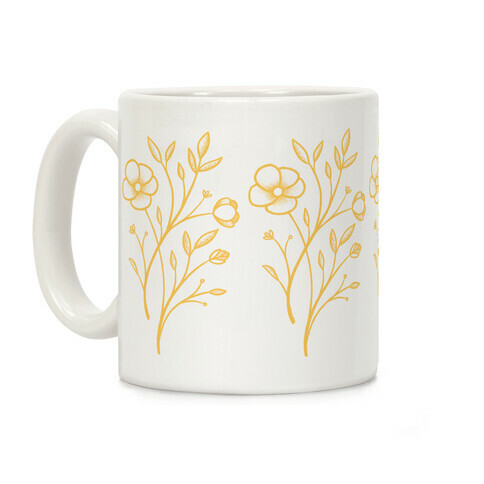 Wildflower Stippled Tattoo Coffee Mug