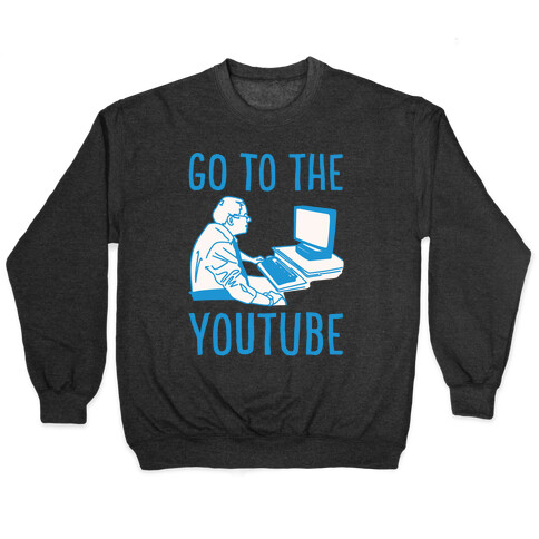 Go To The Youtube White Print Pullover