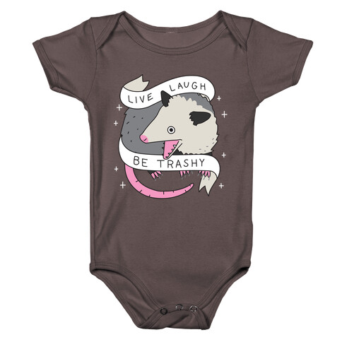 Live, Laugh, Be Trashy Opossum Baby One-Piece