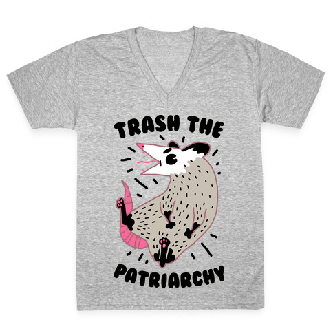 Trash the Patriarchy  V-Neck Tee Shirt
