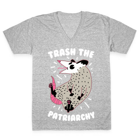 Trash the Patriarchy  V-Neck Tee Shirt