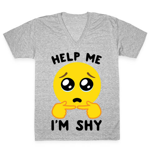 Help My I'm Shy Parody V-Neck Tee Shirt