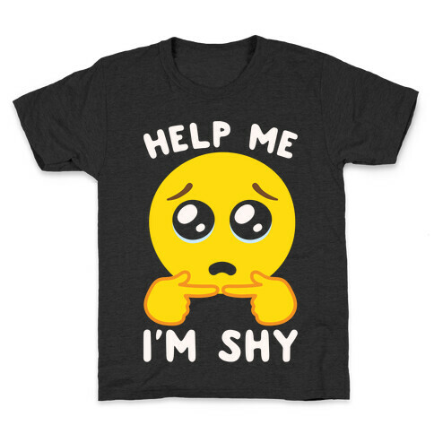 Help My I'm Shy Parody White Print Kids T-Shirt