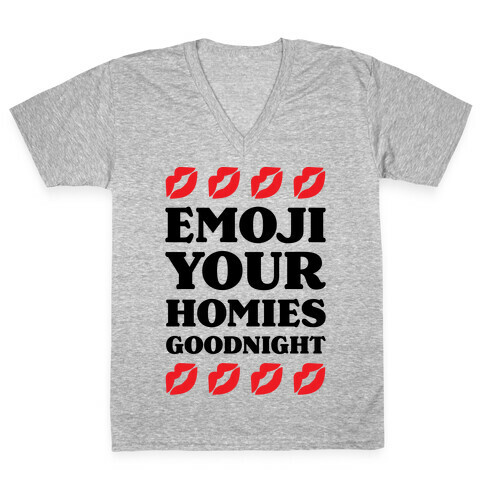 Emoji Your Homies Goodnight V-Neck Tee Shirt