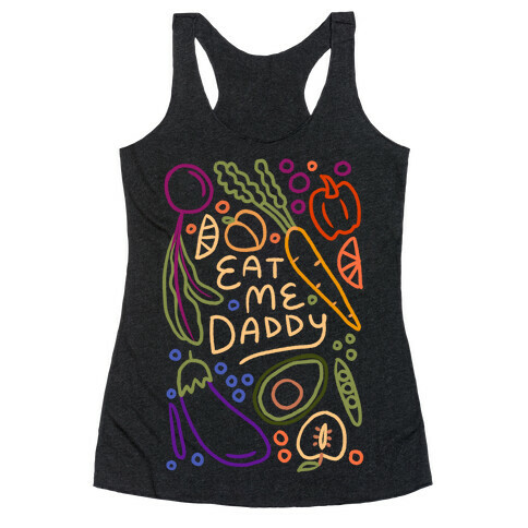 Eat Me Daddy Garden Pattern Racerback Tank Top