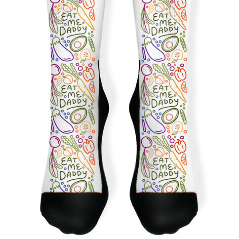 Eat Me Daddy Garden Pattern Sock