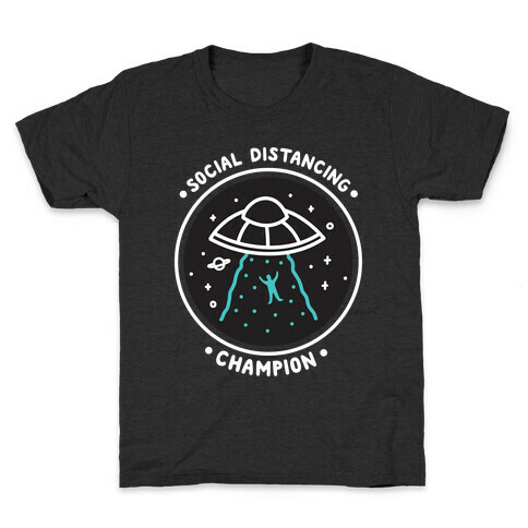 Social Distancing Champion UFO Kids T-Shirt