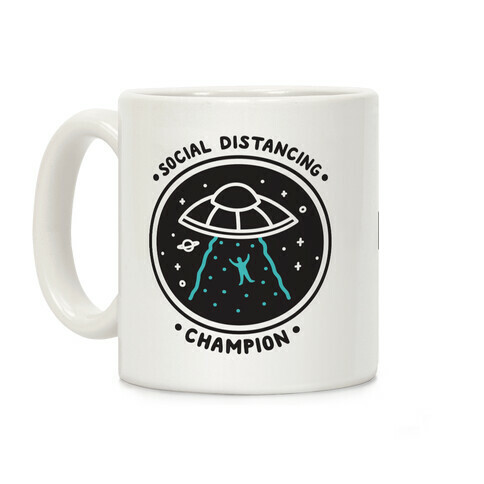 Social Distancing Champion UFO Coffee Mug