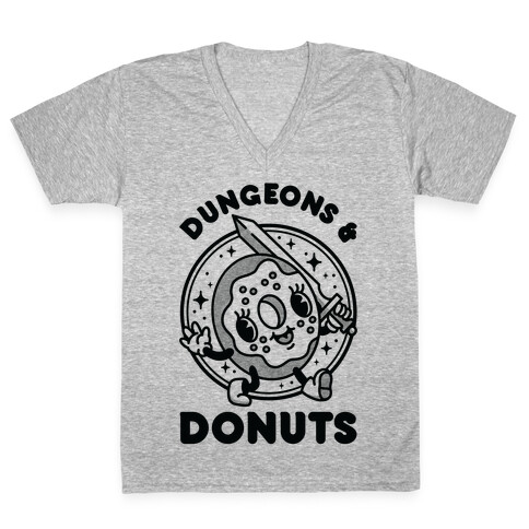 Dungeons and Donuts V-Neck Tee Shirt