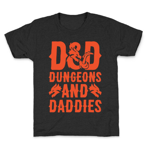 Dungeons and Daddies Parody White Print Kids T-Shirt
