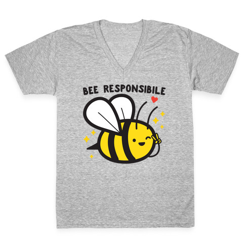 Bee Responsible V-Neck Tee Shirt