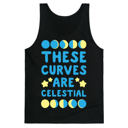 These Curves Are Celestial White Print Tank Top