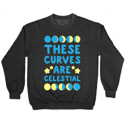 These Curves Are Celestial White Print Pullover