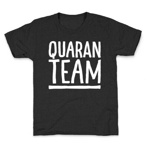 Quaranteam White Print Kids T-Shirt