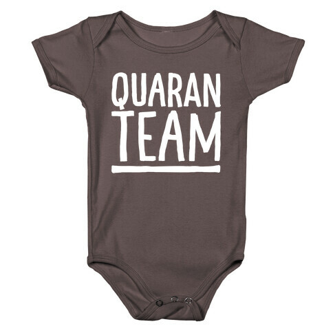 Quaranteam White Print Baby One-Piece