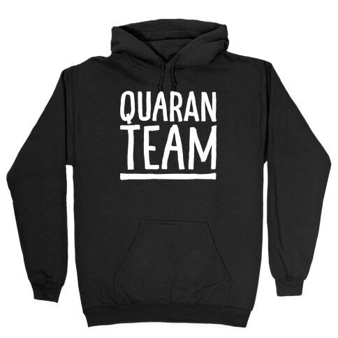 Quaranteam White Print Hooded Sweatshirt