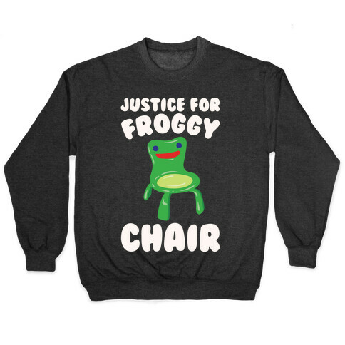 Justice For Froggy Chair Parody White Print Pullover