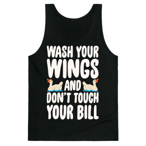 Wash Your Wings White Print Tank Top