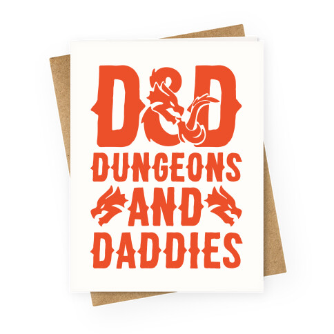 Dungeons and Daddies Parody Greeting Card