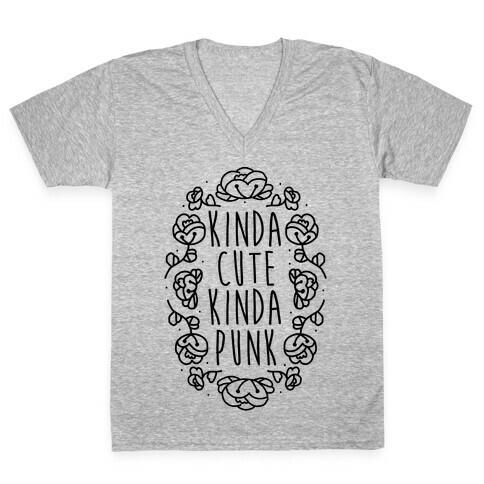 Kinda Cute Kinda Punk V-Neck Tee Shirt