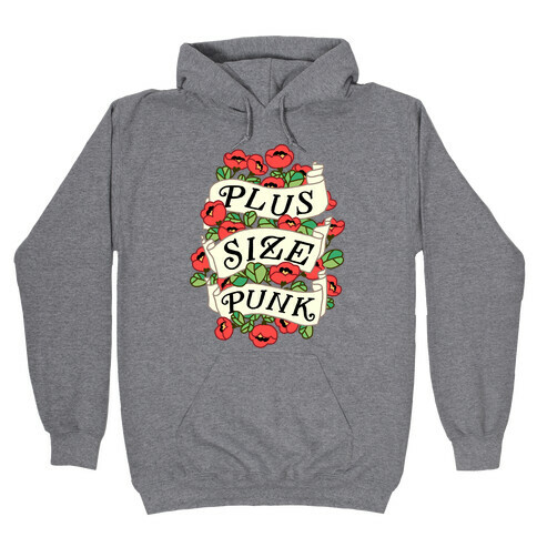 Plus Size Punk Hooded Sweatshirt