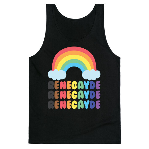 Renegayde Parody White Print Tank Top