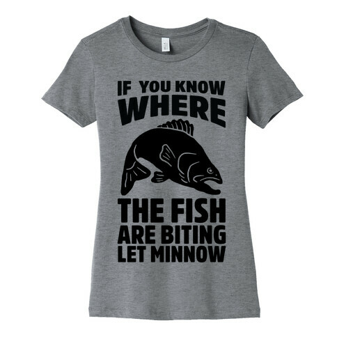 If You Know Where the Fish are Biting Let Minnow Womens T-Shirt
