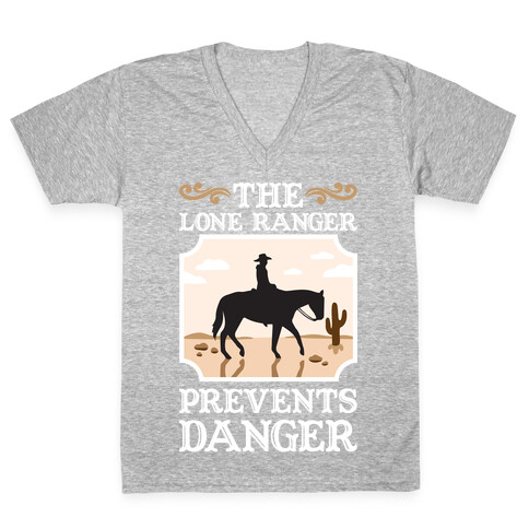 The Lone Ranger Prevents Danger V-Neck Tee Shirt