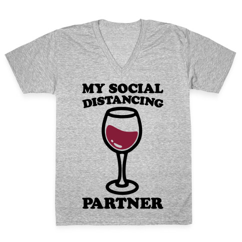My Social Distancing Partner V-Neck Tee Shirt