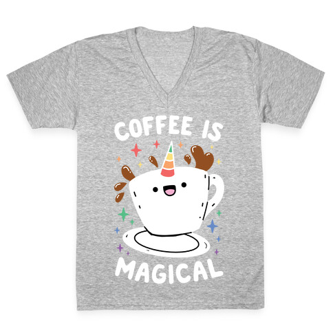 Coffee Is Magical V-Neck Tee Shirt