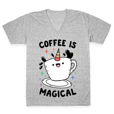 Coffee Is Magical V-Neck Tee Shirt