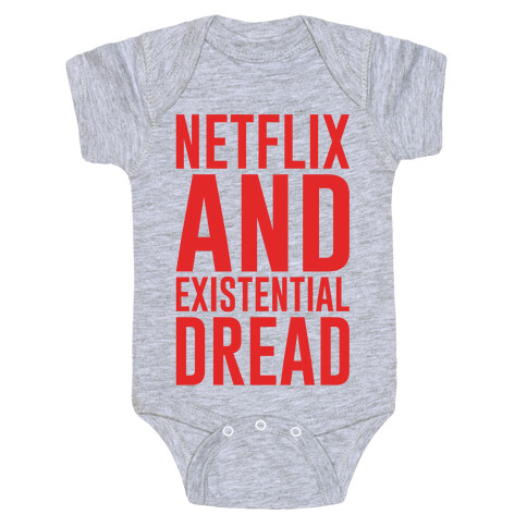 Netflix and Existential Dread Parody Baby One-Piece