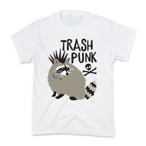 Trash Punk Raccoon Kids T-Shirt