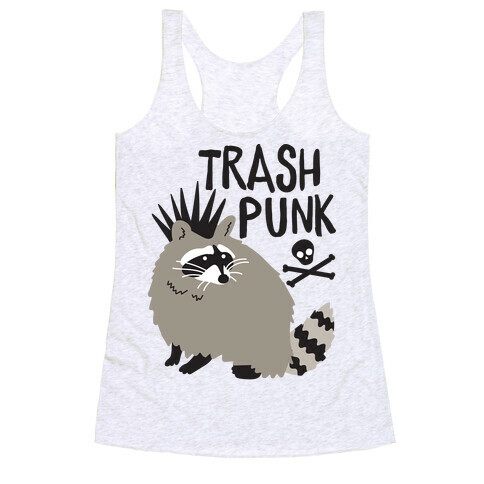 Trash Punk Raccoon Racerback Tank Top