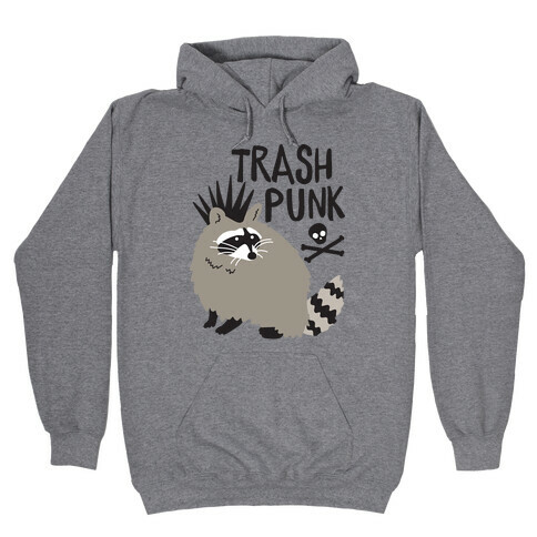 Trash Punk Raccoon Hooded Sweatshirt