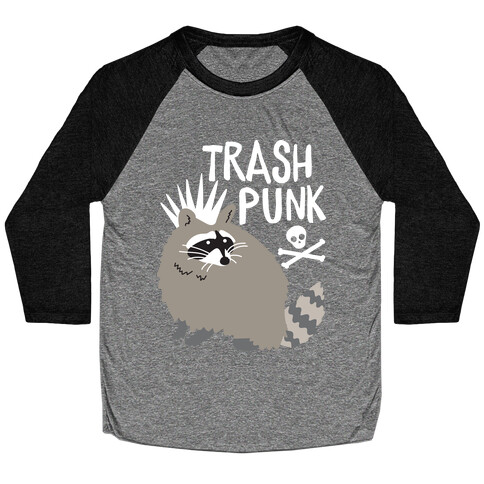 Trash Punk Raccoon Baseball Tee