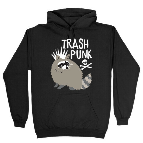 Trash Punk Raccoon Hooded Sweatshirt