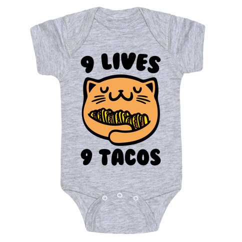9 Lives 9 Tacos Baby One-Piece