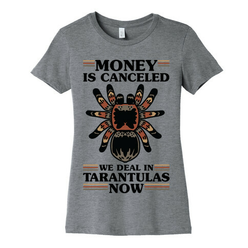 Money is Canceled We Deal in Tarantulas Now Womens T-Shirt