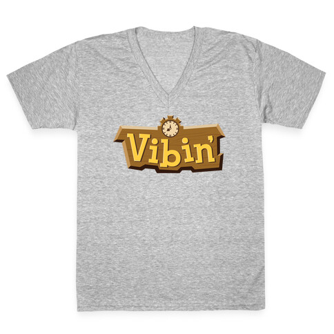 Vibin' Animal Crossing Parody V-Neck Tee Shirt