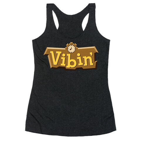 Vibin' Animal Crossing Parody Racerback Tank Top