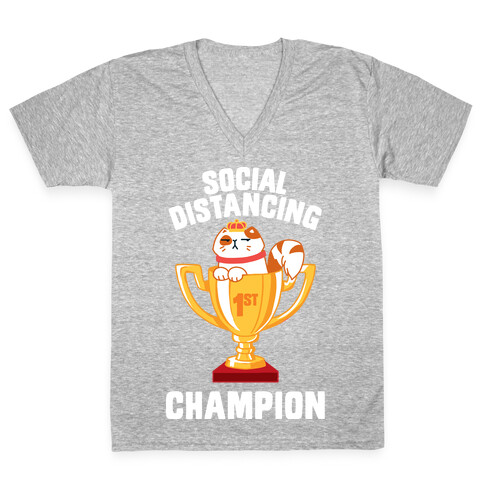 Social Distancing Champion V-Neck Tee Shirt