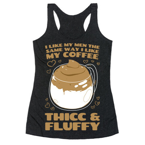 I Like My Coffee The Same Way I Like My Men Racerback Tank Top